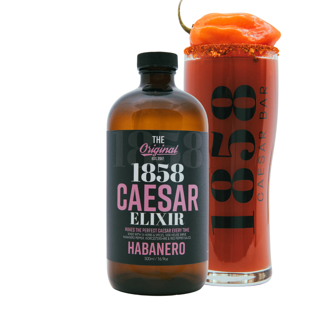
                  
                    1858 habanero caesar elixir with habanero garnished caesar
                  
                